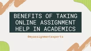 Benefits of taking online assignment help in academics
