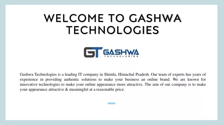 welcome to gashwa technologies