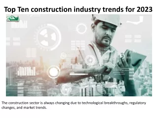 Top Ten construction industry trends for 2023
