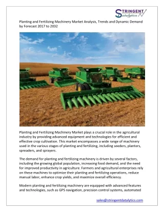 planting and fertilizing machinery market