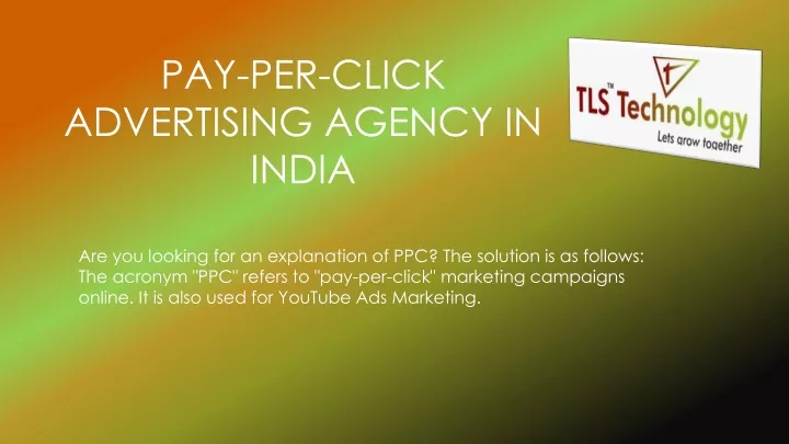 pay per click advertising agency in india