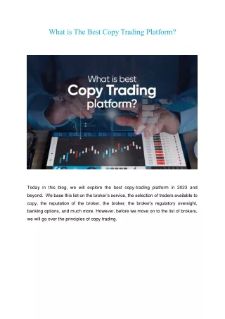 What is The Best Copy Trading Platform