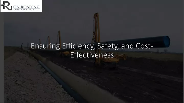 ensuring efficiency safety and cost effectiveness