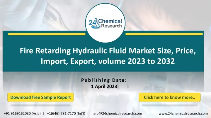 fire retarding hydraulic fluid market size price