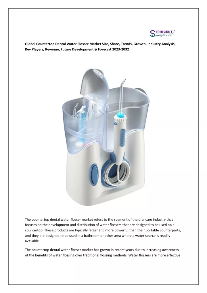 global countertop dental water flosser market