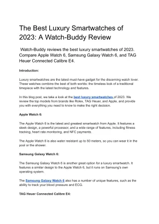The Best Luxury Smartwatches of 2023_ A Watch-Buddy Review