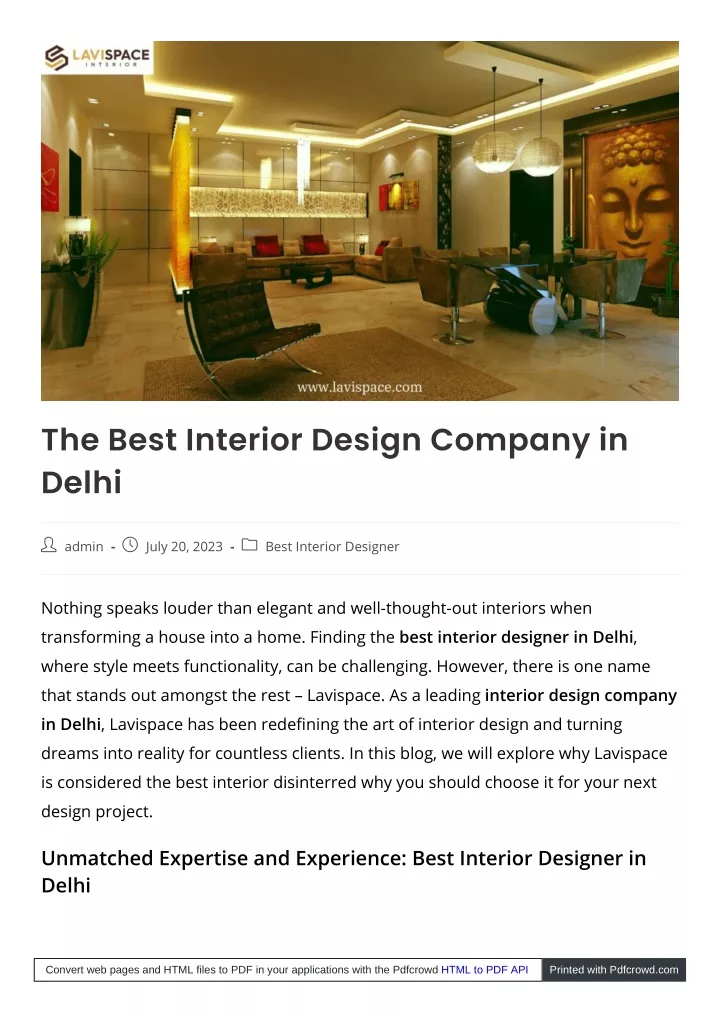 the best interior design company in delhi