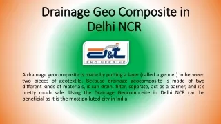 Drainage Geo Composite in Delhi NCR 