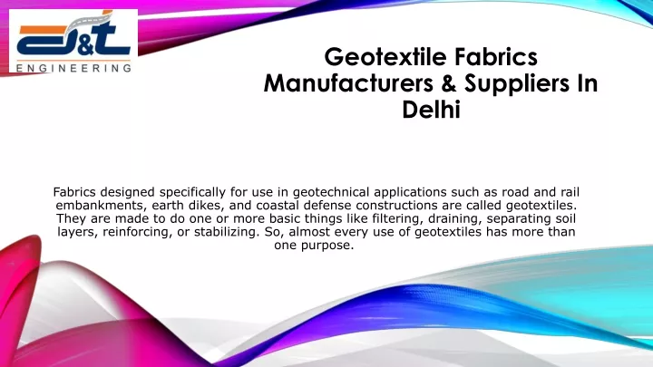 geotextile fabrics manufacturers suppliers in delhi