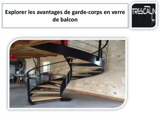 Vers Garde-corps en verre de balcon et Escalier parisien