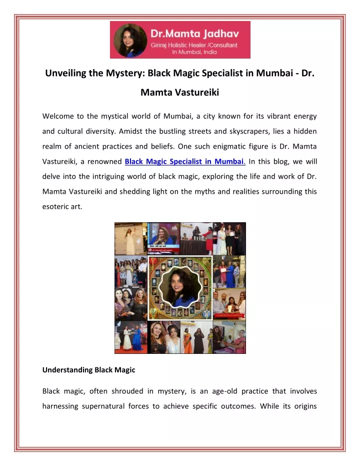 unveiling the mystery black magic specialist