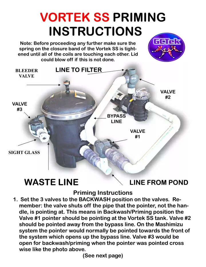 vortek ss vortek ss priming instructions