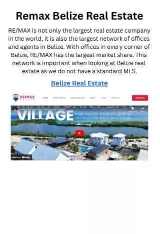 Remax Belize Real Estate