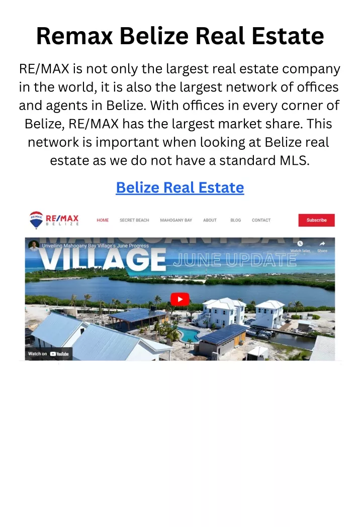 remax belize real estate