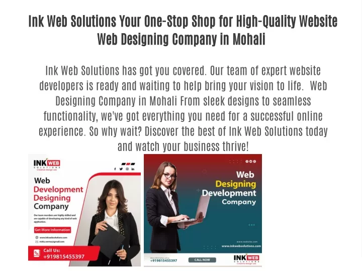 ink web solutions your one stop shop for high