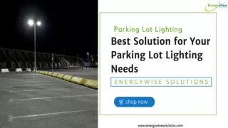 Best Solution for Your Parking Lot Lighting Need