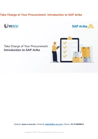 Take Charge of Your Procurement: Introduction to SAP Ariba
