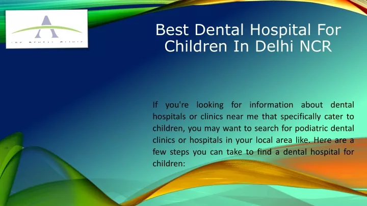 best dental hospital for children in delhi ncr