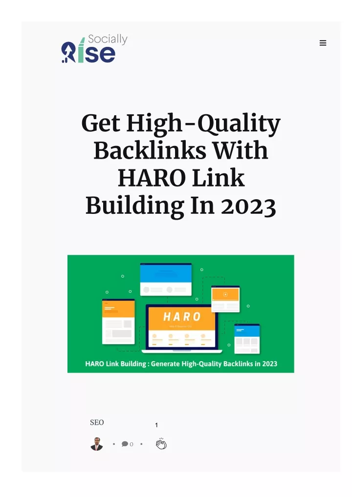 get high quality backlinks with haro link