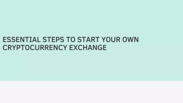 essential steps to start your own cryptocurrency