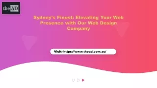 Sydney's Finest: Elevating Your Web Presence with Our Web Design Company