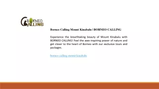 Borneo Calling Mount Kinabalu  BORNEO CALLING