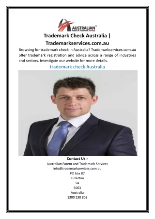 Trademark Check Australia Trademarkservices.com