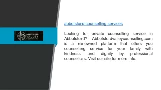 Abbotsford Counselling Services  Abbotsfordvalleycounselling.com