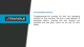Nuts Packaging Solutions | Trianglepackage.com