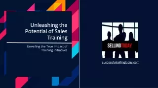 Unleashing the Potential of Sales Training