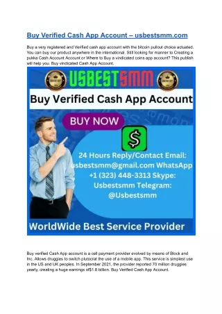 Buy Verified Cash App Account