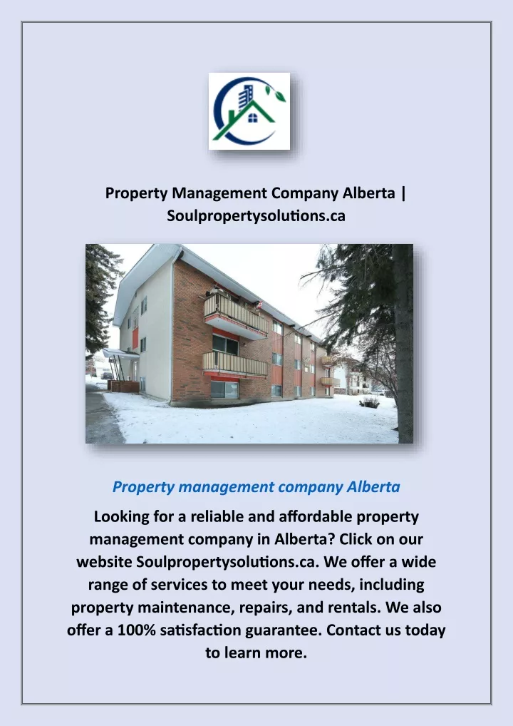 property management company alberta