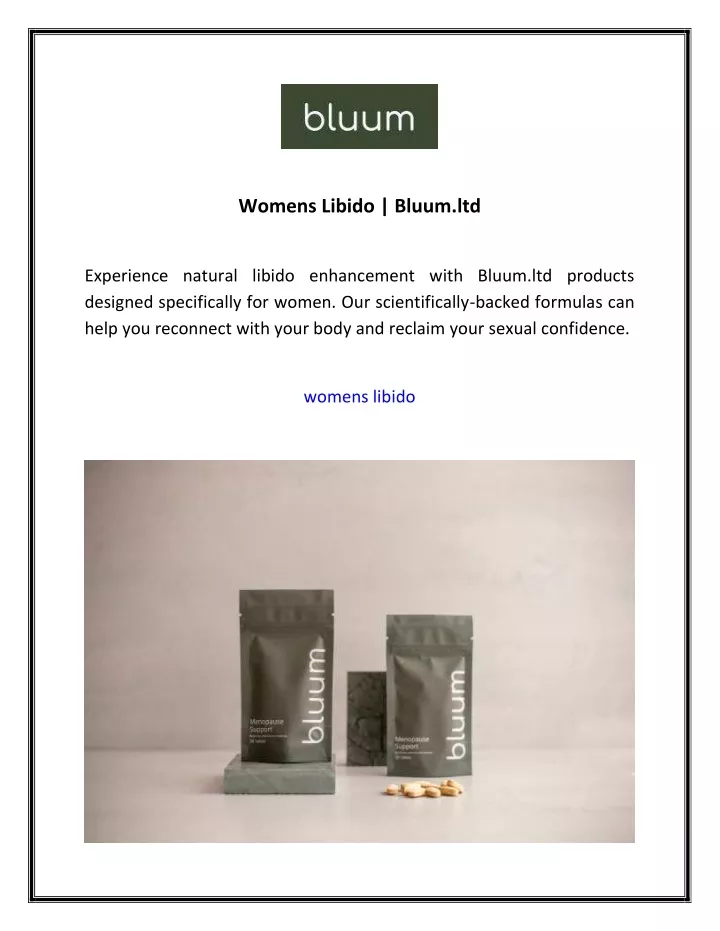 womens libido bluum ltd