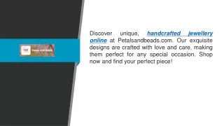 Handcrafted Jewellery Online Petalsandbeads.com