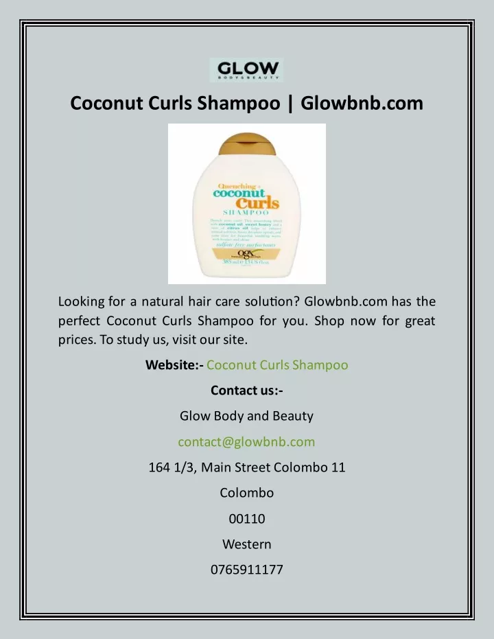 coconut curls shampoo glowbnb com