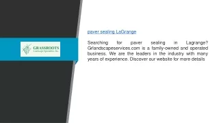 Paver Sealing Lagrange | Grlandscapeservices.com