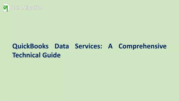 quickbooks data services a comprehensive