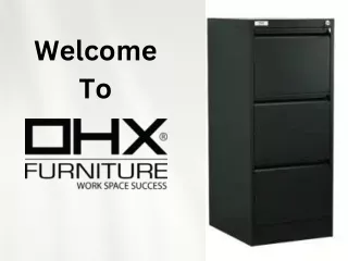 OHX Furniture  3 Drawer Filing Cabinet With Lock Grey Practical and Stylish Storage Solution