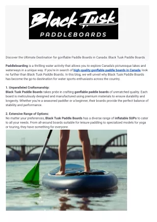 Discover the Ultimate Destination for gonflable Paddle Boards in Canada_ Black Tusk Paddle Boards (1)