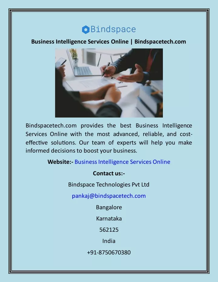 business intelligence services online