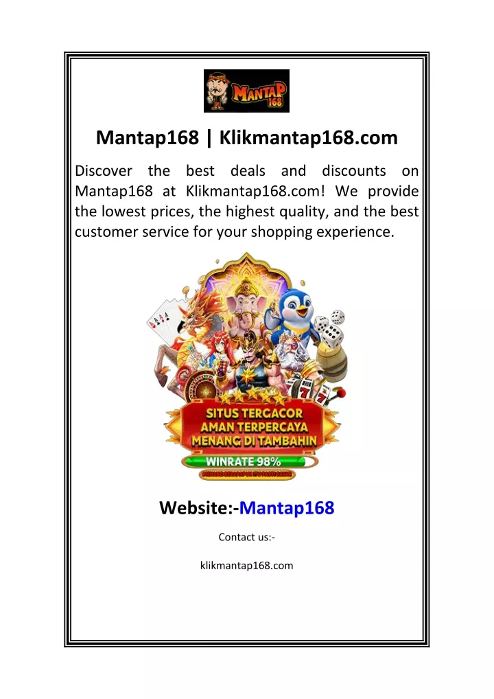 mantap168 klikmantap168 com