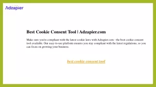Best Cookie Consent Tool  Adzapier.com