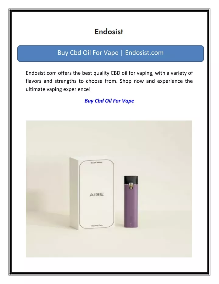 buy cbd oil for vape endosist com