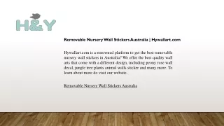 Removable Nursery Wall Stickers Australia  Hywallart.com