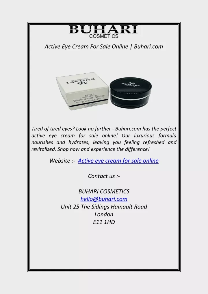 active eye cream for sale online buhari com