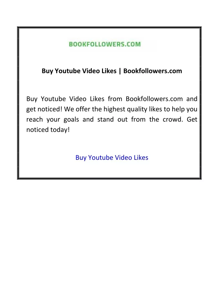 buy youtube video likes bookfollowers com