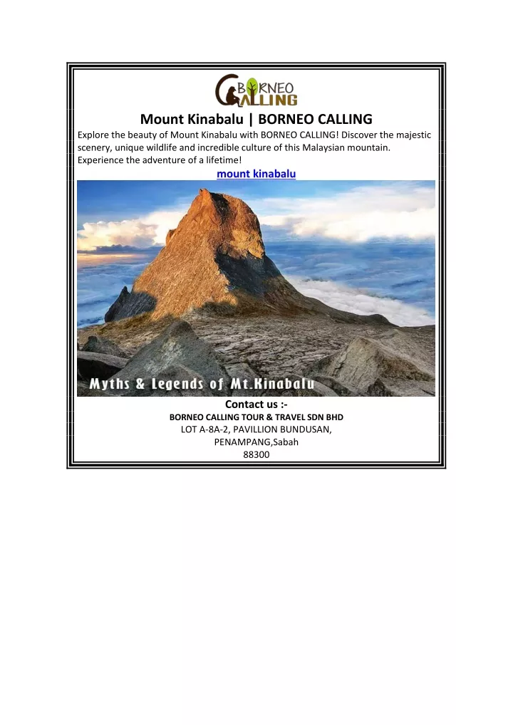 mount kinabalu borneo calling explore the beauty