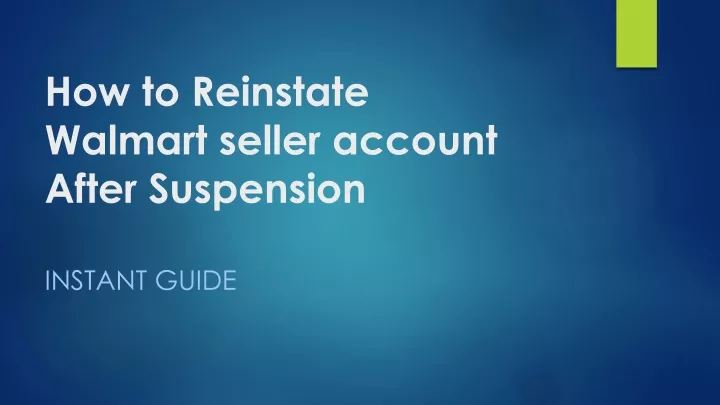how to reinstate walmart seller account after suspension