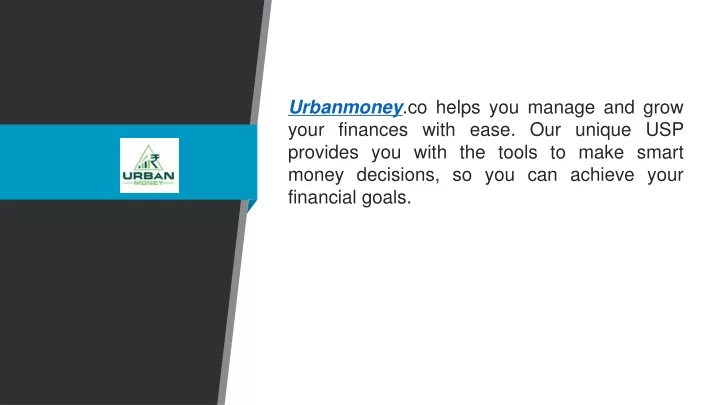 urbanmoney co helps you manage and grow your