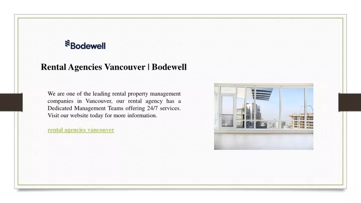 rental agencies vancouver bodewell